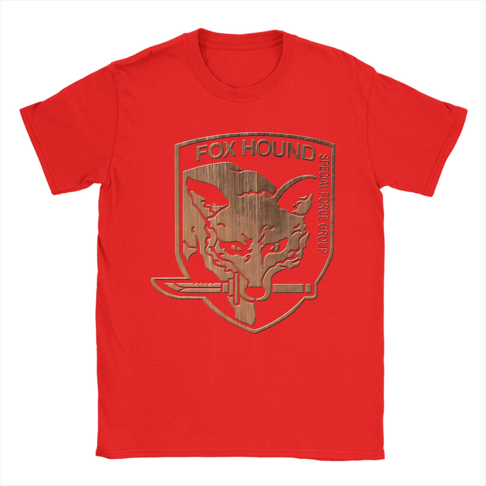 Fox Hound Special Forces Group Logo Metal Gear Solid TShirt Hippie TShirts Men Cotton ONeck 5XL Clothes Short Sleeve Tops S