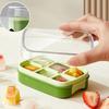 Ice Cube Mold with Sealed Lid 6 Cavity Push-Type Design No Spill Stackable Ice Tray for Pure Odor-Free Easy-Release Reusable