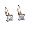 Zircon Earrings, Fresh Design Geometric Square Earrings, Simple Temperament Stud Earrings Women'S Earrings