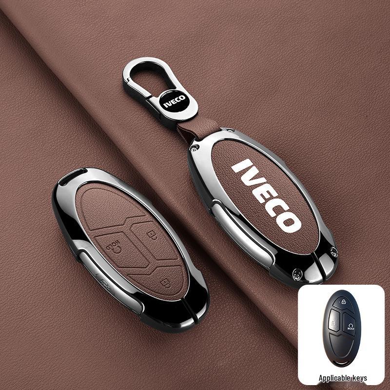 Iveco Ousheng 2021 Car Key Case: Modified Remote Key Protective Bag with Buckle