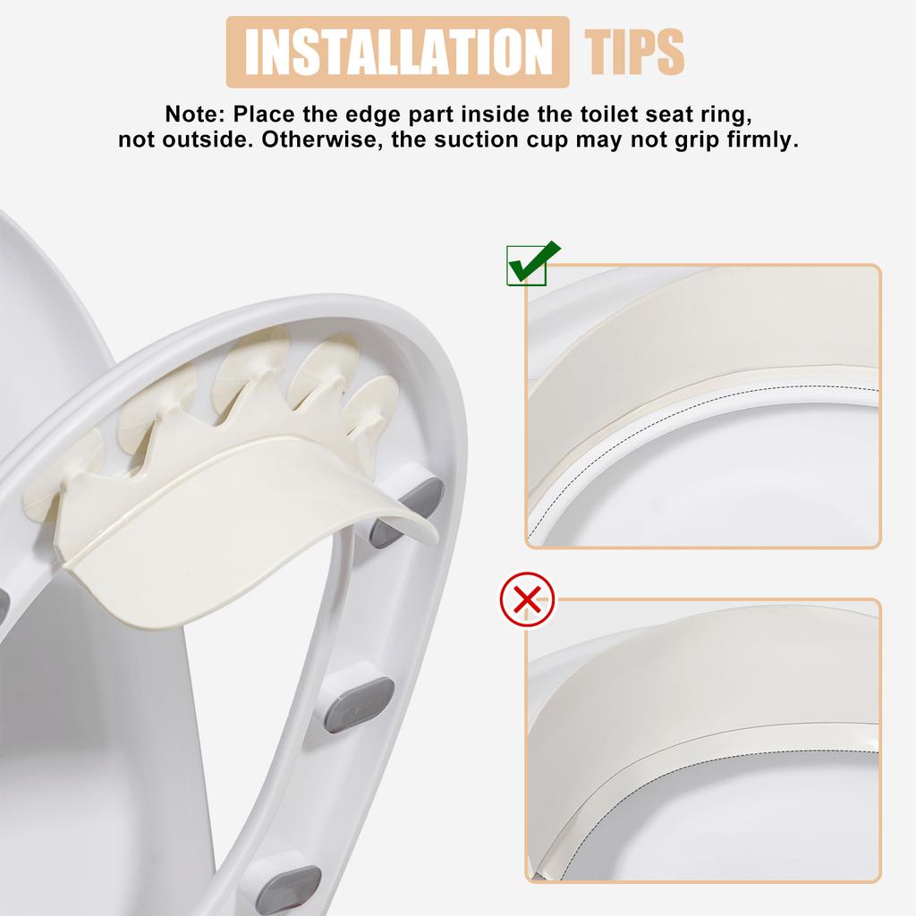 Toilet Seat Urine Guard Waterproof PVC Construction Easy Installation Bathroom Cleanliness