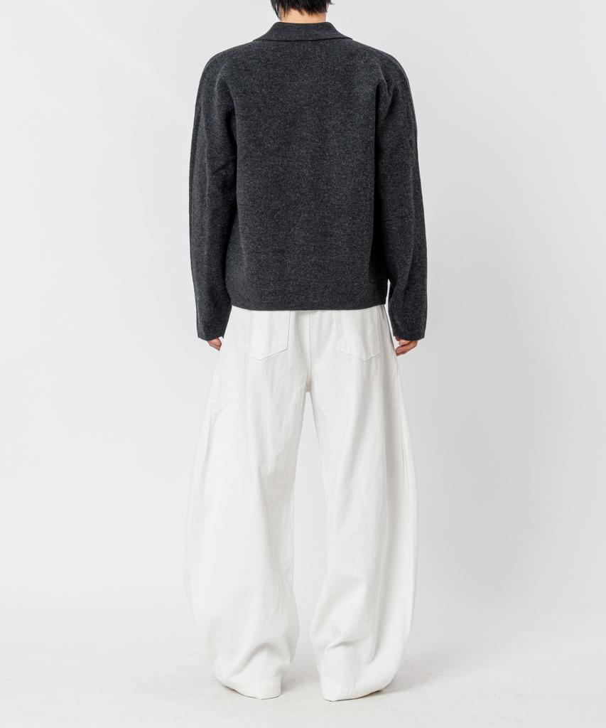 Tegseu Tx307 Curved Baggy Balloon Denim (Ivory)