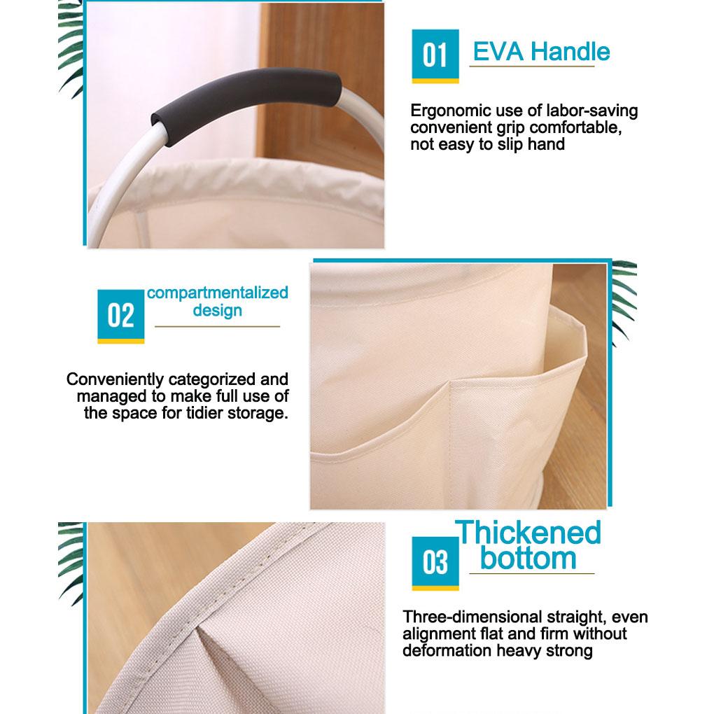 Foldable Laundry Basket With Durable Handle For Household Cleaning Products Foldable Portable Tool