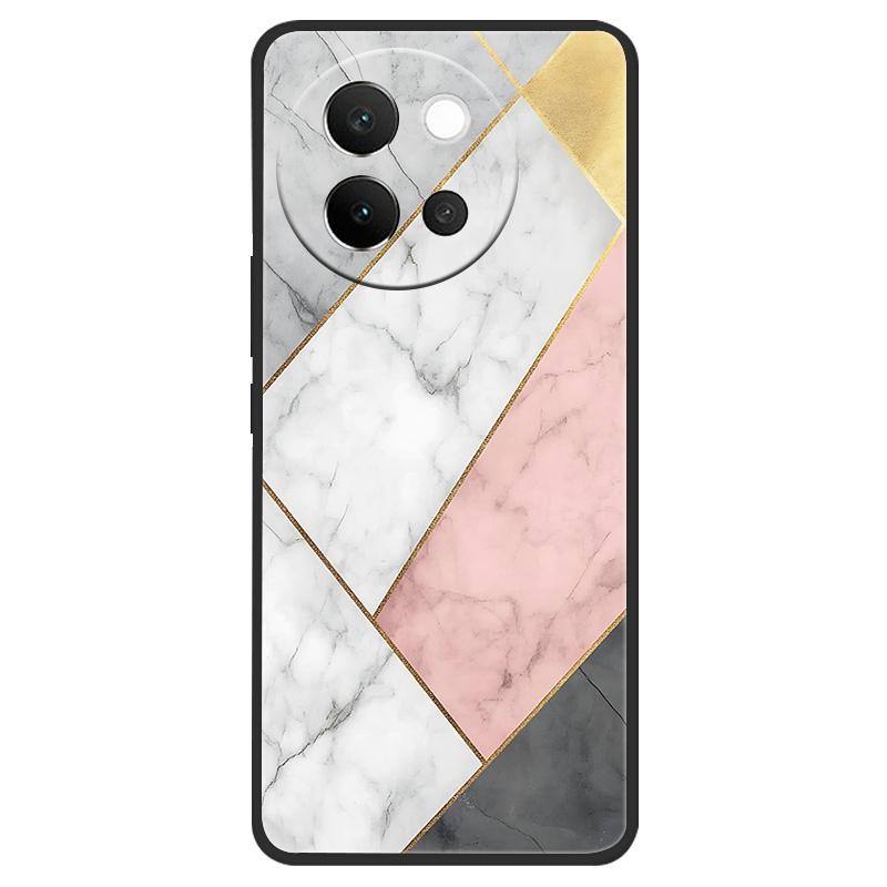 For Vivo V40 Lite 5G Case Marble Soft Matte Silicone Back Cover For Vivo V40 Lite V40Lite Full Coverage Phone Shell 6.78" Coque