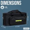 Shure by Gator SH-MICBAG12 Nylon Carrying Bag for Dynamic Microphones, Holds 12 Microphones [Includes Shoulder Strap] [Official Japanese Product]