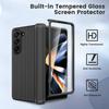 Hinge Luggage with Shell Membrane Built-in Tempered Glass Screen Phone Cases for Samsung Galaxy Z Fold5 Z Fold4 Z Fold3 Case