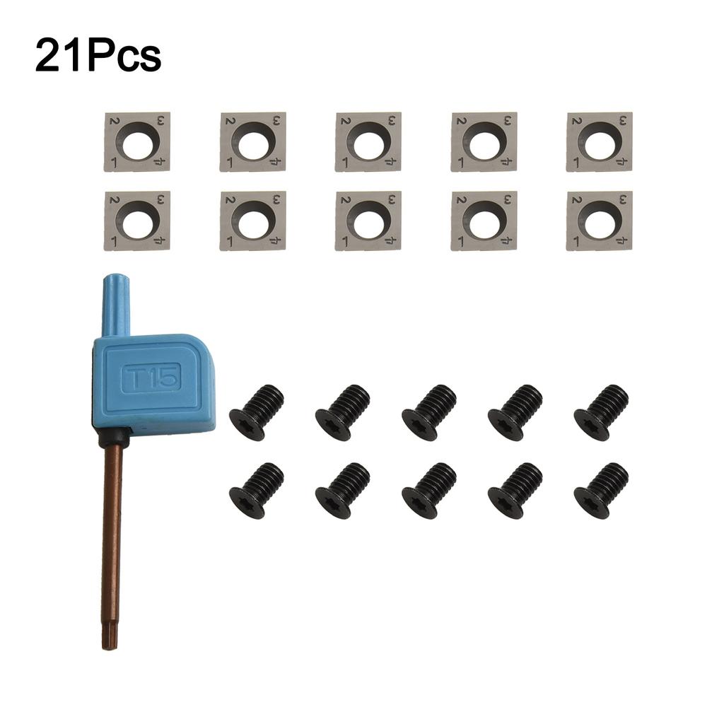 10 Carbide Inserts 14mm x 14mm x 2mm for Wood Lathe Perfect Replacement for Spiral Heads and Straight Contours