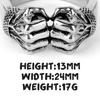 316L Stainless Steel Angry Fist Power Man Men Rings Punk Rock Hip Hop Creativity Personality for Male Boy Fashion Jewelry Gift