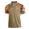 Polo da uomo con stampa mimetica manica corta grafica bandiera colletto a bottoni vestibilità casual design ritirato 2026