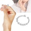 Anxiety Ring with Beads Movable Runner Fidget Ring to Relieve Anxiety Jewelry Unisex Adjustable Rotating Worry Ring