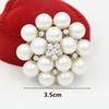 Korean Fashion Pearl & Crystal Brooch Pin for Ladies