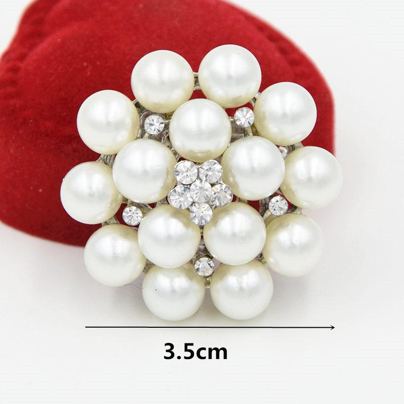 Korean Fashion Pearl & Crystal Brooch Pin for Ladies