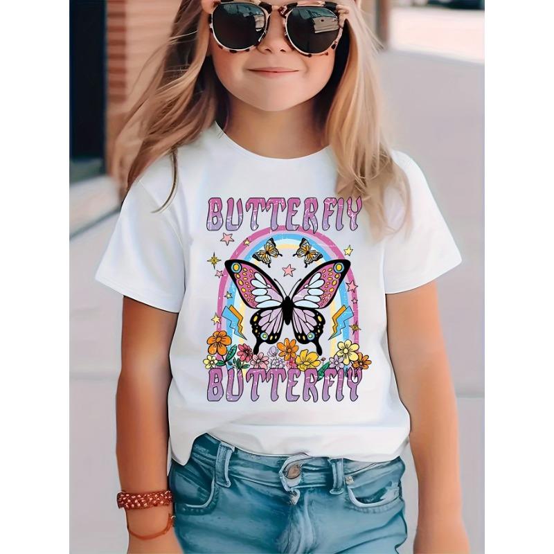 2025 Kids Clothes Summer T-Shirt Cat 3D Printing Tops Casual Short Sleeve Tee Fashion Girl T-Shirts Crew Neck Children's T-Shirt