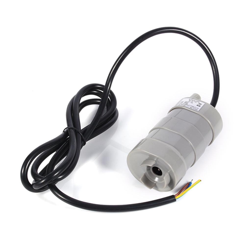 Mini DC 12V Vertikal Dränkbar Motor Vattenpump 5M 1000L/H med 1,5M Svart Blank Ledning