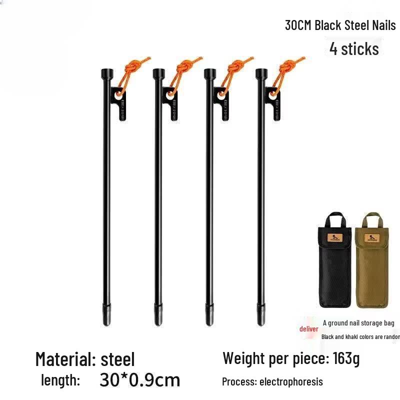 HCNRC Outdoor Tent Ground Stakes & Wind Rope Set