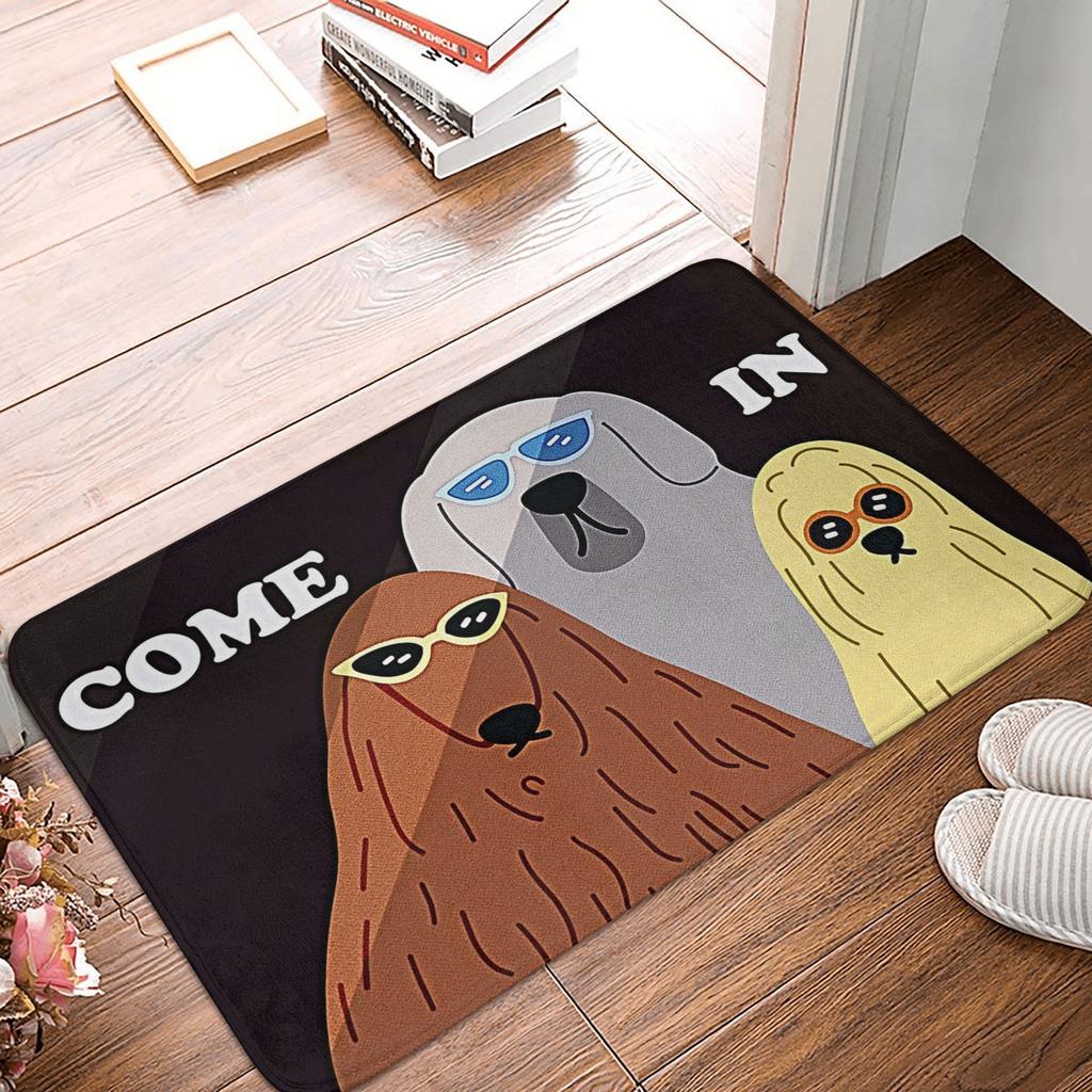 Fun Cat Come In Doormat Anti-Slip Kitchen Bath Mat Garden Garage Door Floor Entrance Carpet Rug