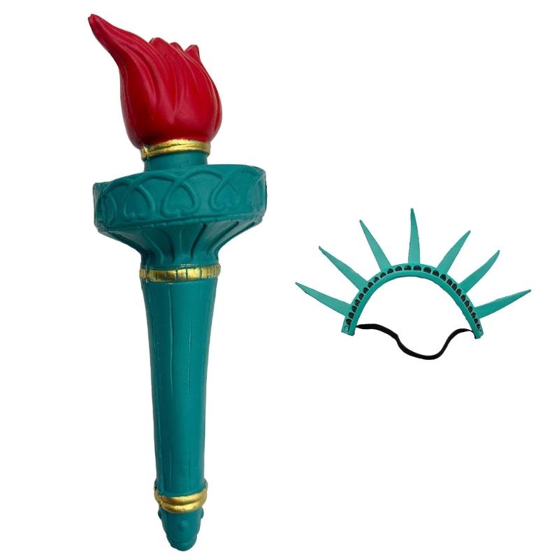 Statue of Liberty Crowns and Torch 4th of Julys Outfits Statue of Liberty Costume Accessories Cosplay Halloween Costumes