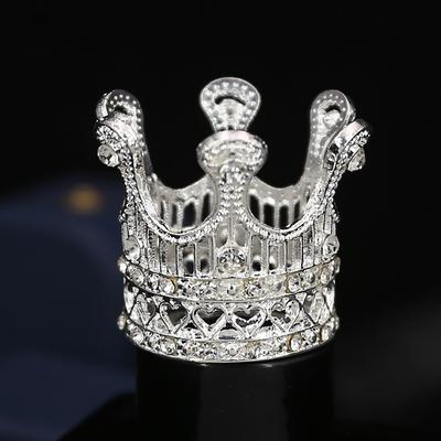 Birthday Flowers Dress Up Crown Baking Festival Performance Round Red Wine Bottle Crown Alloy Hair Accessories for Children