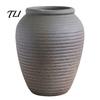 Vintage Home Decor for Living Room Retro Round Ceramic Vase, Small Hydroponic Planter, Rustic Weather Resistant Flower Container Table Centerpiece