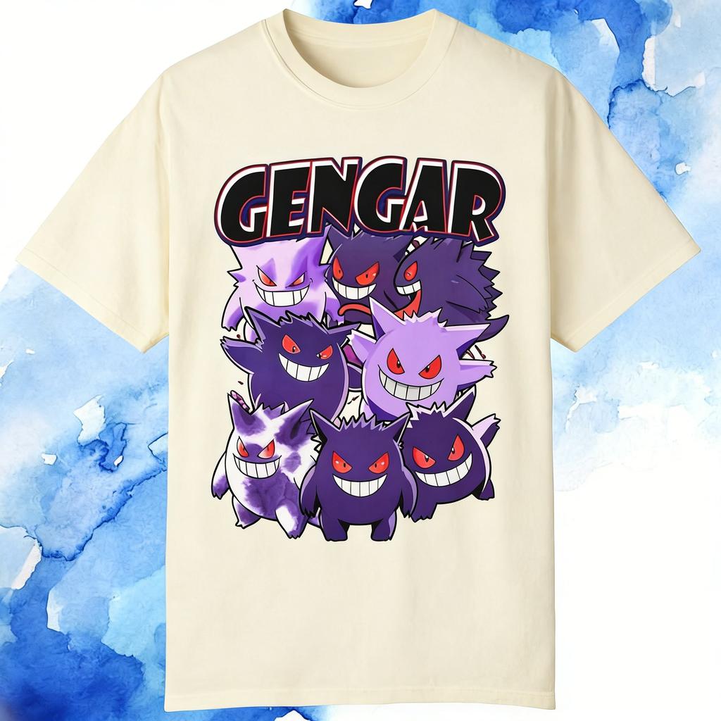 Anime Gengar Graphic T Shirt Man Pokemon 2026 Oversized Women Casual Cotton Short Sleeve Tee Streetwear Y2k Clothes Summer Tops