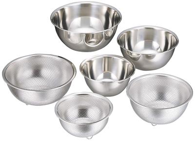 Wahei Freiz Perforated Strainer Deep 3 Cook Delhi Clogging-Resistant & Easy-to-Use Bowl, Sizes, AMG-0411