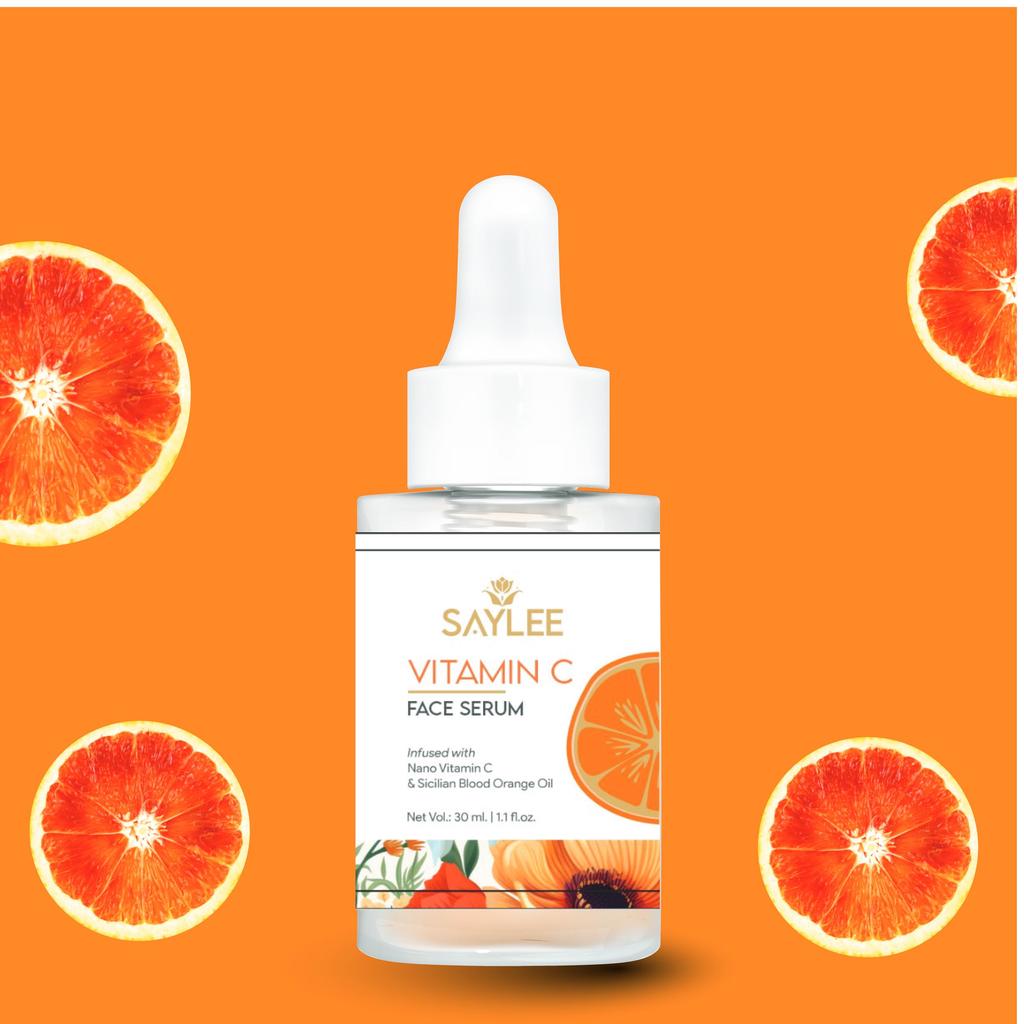 Saylee Unisex Sicilian Sunshine Vitamin C Serum 30ml | Lightweight Facial Serum with Brightening Botanical Extracts for Smooth, Nourished Skin