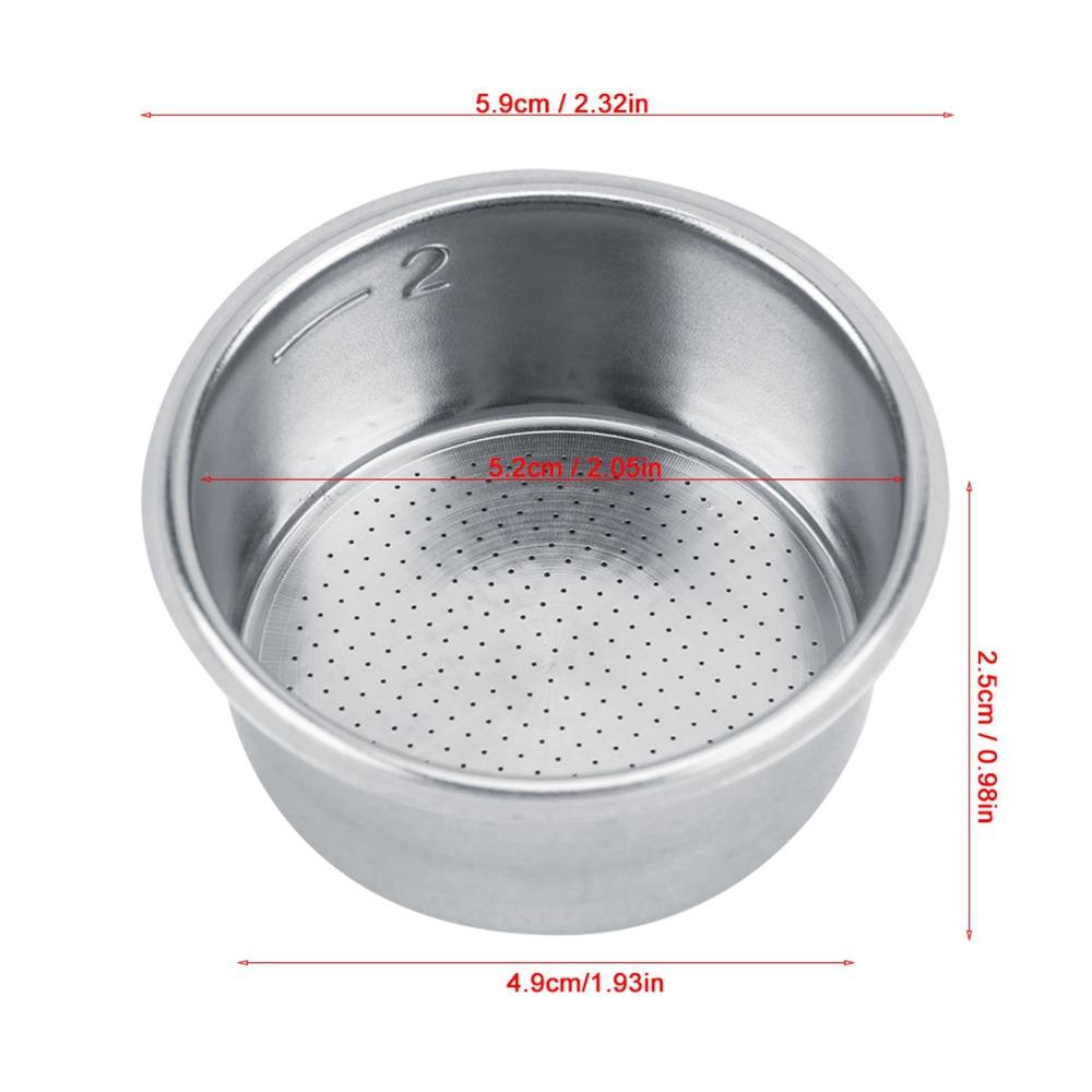 Stainless Steel Coffee Filter Basket Single Wall Silver Coffee Filter Strainer Durable Espresso Filter Basket Coffee Brewing