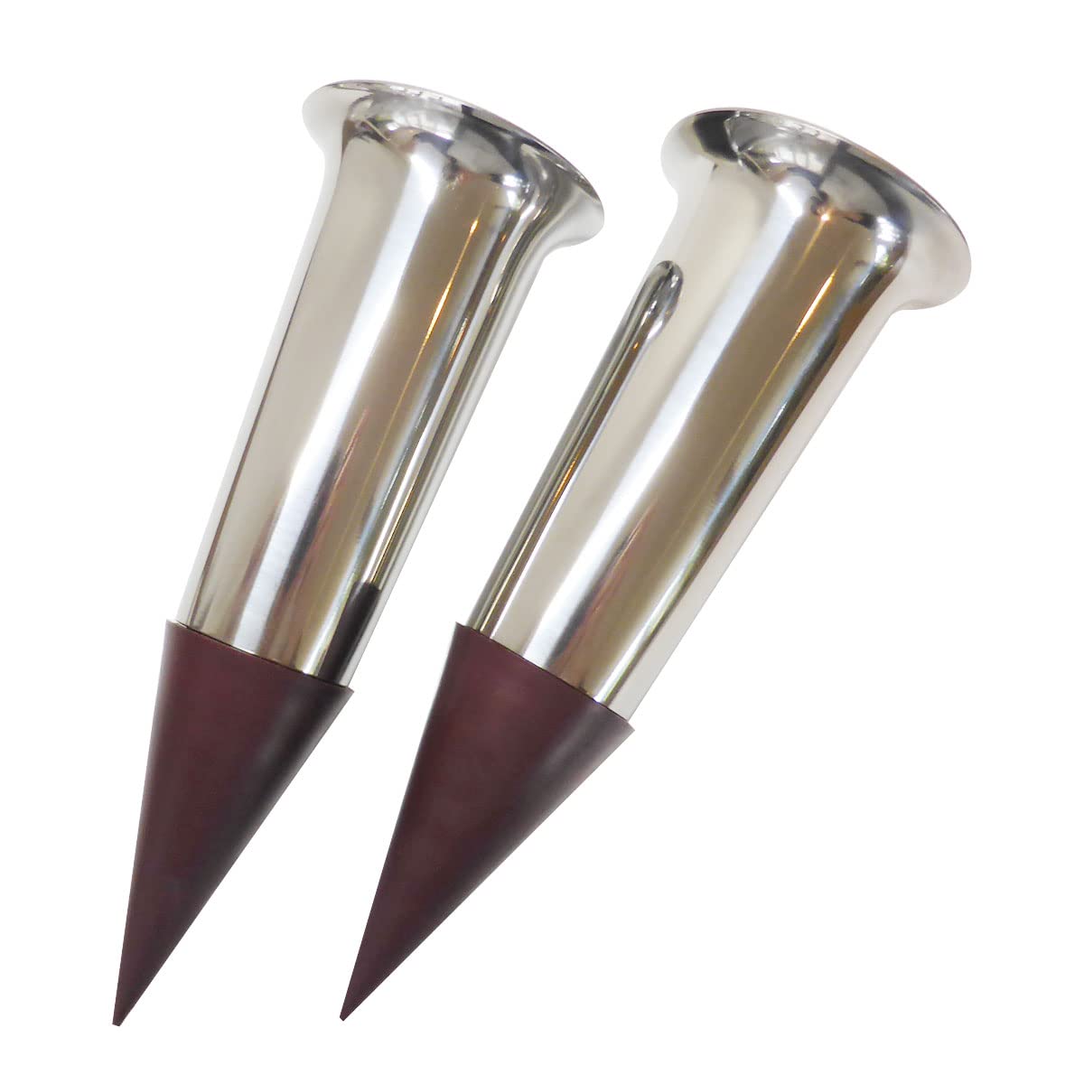 

[For Graveyards] Stainless Steel Wildflower Vase, Ground-Stick Type, Set of 2, Made of High-Quality Stainless Steel, Inserted Directly into the