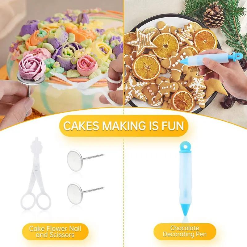 Wholesale Cake Decorating Set Decorating Supplies Making Baking Tools Piping Nozzle Rotating Turntable Cake Tools