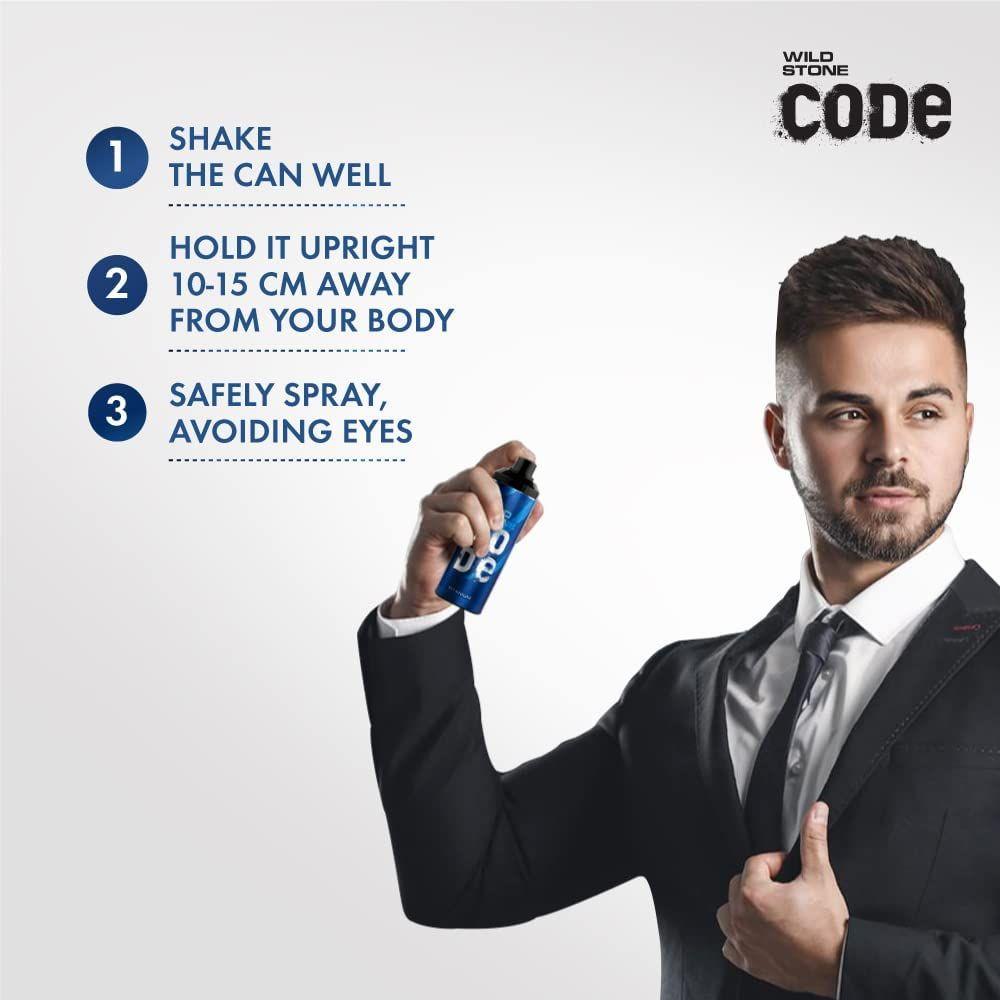 Wild Stone CODE Travel Pack with Iridium, Titanium, Steel and Copper Perfume Body Spray for Men