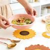 Japanese Sakura Sunflower Heat Insulation Pad: Cute PVC Placemat, Bowl & Pot Mat, Plate Coaster, Anti-Scald Table Mat
