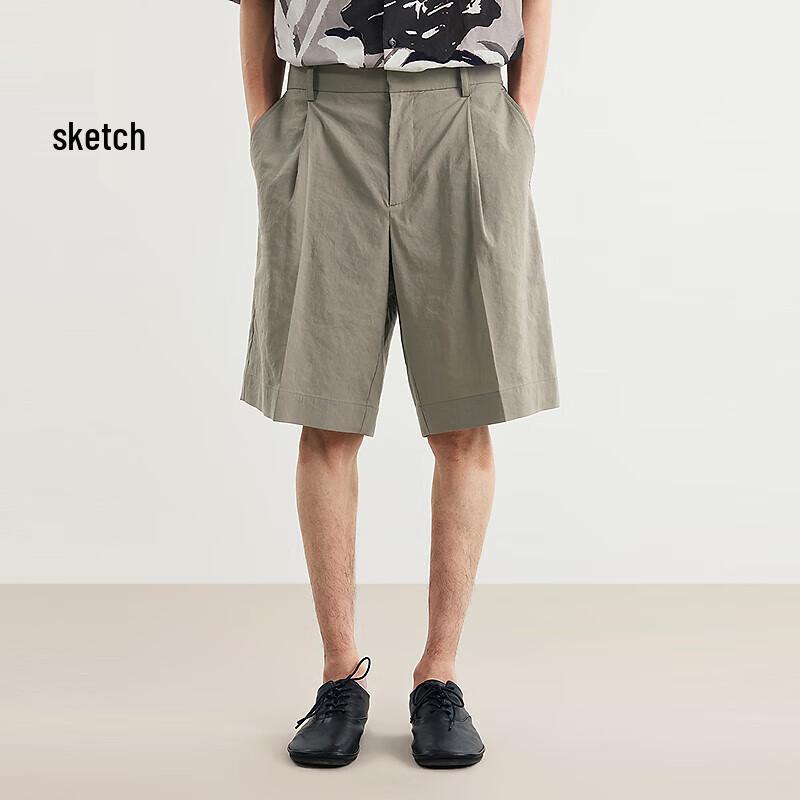 

CROQUIS Men s 2025 Summer Loose Straight-Leg Mid-Length Shorts L