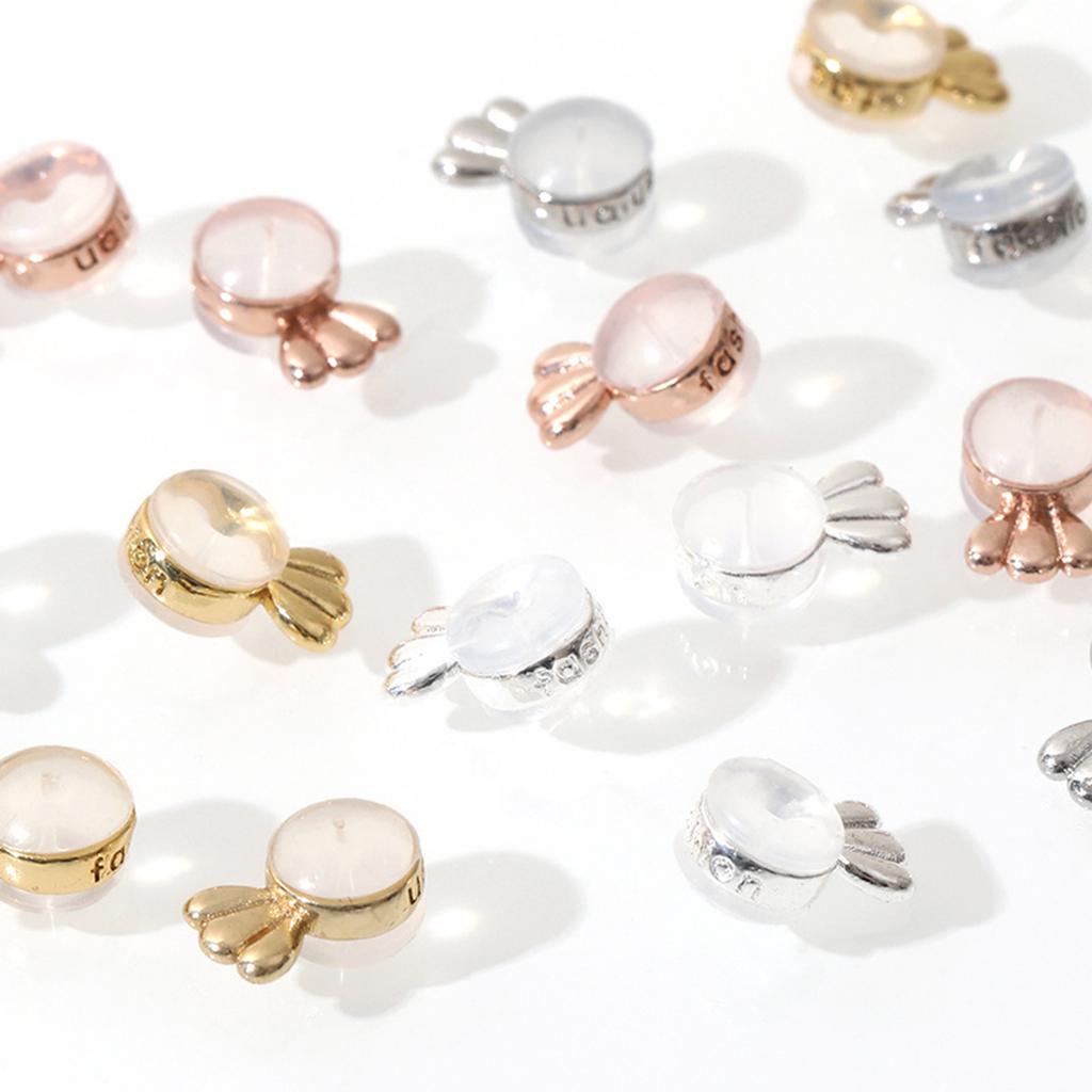 10Pcs Earring Backs Crown Earrings Backings Replacements Hypoallergenical Earrings Support Jewelry Making Accessories