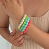 4Pcs Stackable Beads Bracelet Set Multicolor Cuff Bracelet Set New Round Bangles  Women