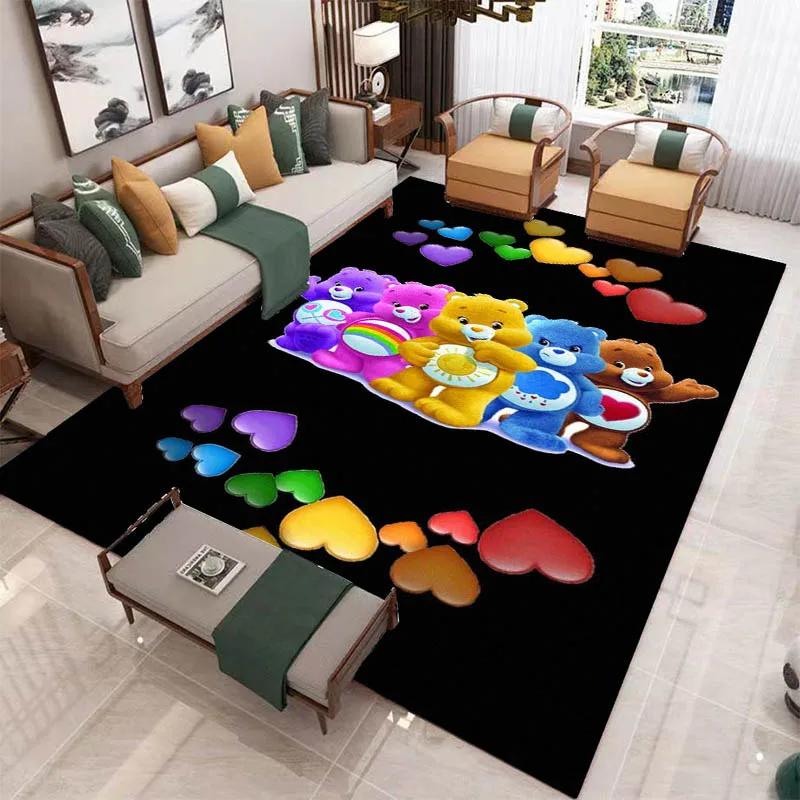 MINISO Cute C-Care Bears Printed Carpet Kitchen Mats Non -slip Carpet Outdoor Carpets Area Rug Bedroom Decor Birthday Gift