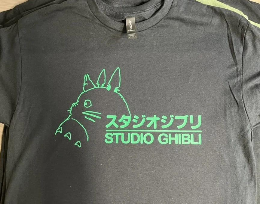 STUDIO GHIBLI My Neighbor totoro GREEN Anime T shirt S