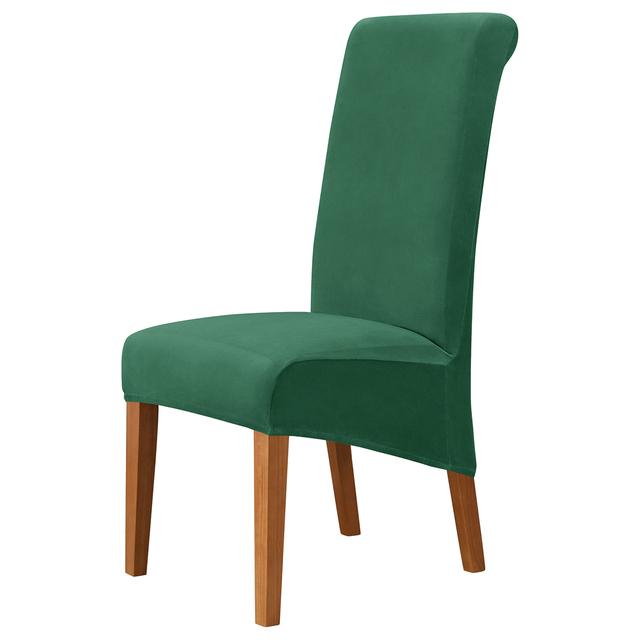 Coprisedia Schienale Alto in Velluto Spandex Caldo Invernale Coprischienale Seduta Sedia Progettato Per Sala da Pranzo Ufficio Matrimonio Lavabile in Lavatrice
