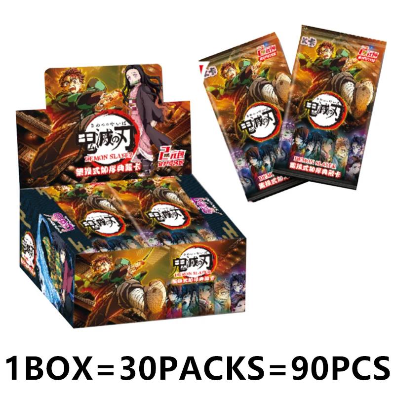 Genuine : Kimetsu No Yaiba Trading Card Kamado Tanjirou Kamado Nezuko Anime Collection Card Board Game Toy Gift