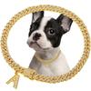 12,5 mm breite kubanische Gliederkette für Haustiere mit Diamantanhänger für kleine bis mittelgroße Katzen und Hunde
