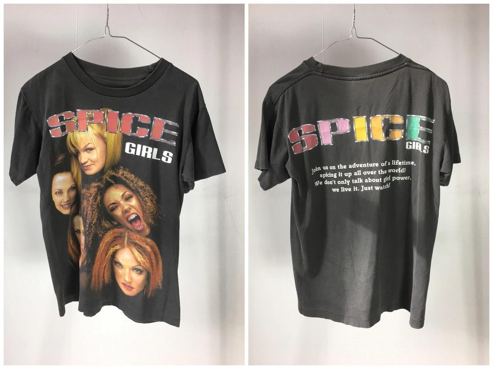 

1998 Spice Girls T Shirt 90s Basic Black Classic 2 Side Summer Reprint Tee Women Unisex Oversized Y2k Cotton Tshirt S