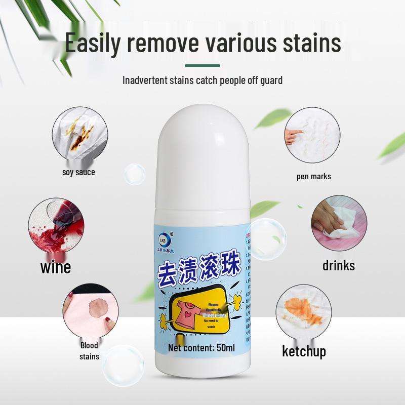 Lemon Scented De-Greasing Stain Remover Rollerball for White Clothes and Jackets (No-Wash Needed)