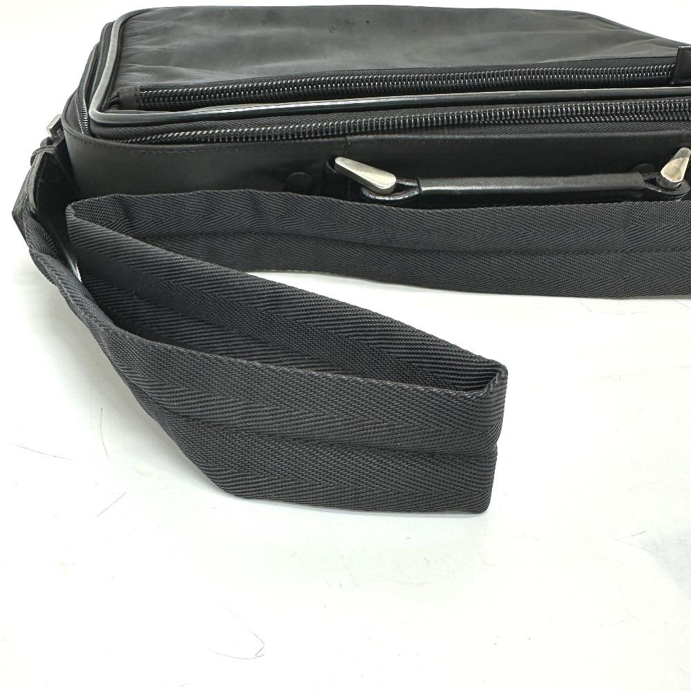 PRADA V147S triangle plate 2WAY Shoulder Bag Briefcase Business bag Nylon Black