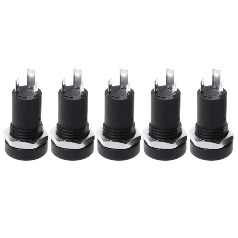 5/10Pcs 3.5mm Audio Jack Socket 3 Pole Black Stereo Solder Panel Mount Gold with Nuts Universal Headphone Socket