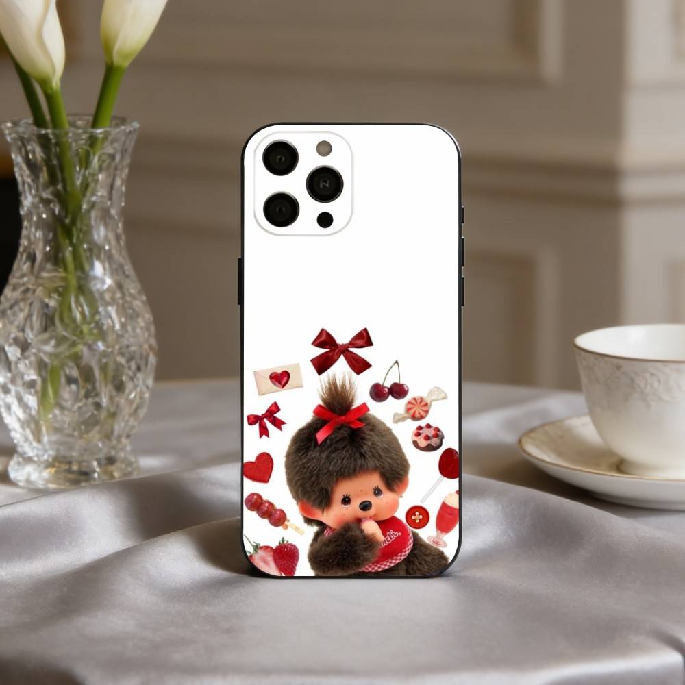 C-Cute M-Monchhichis-S Phone Case For iPhone 17pro,16,15,14,13,12,11 Plus,Pro Max,XS,Soft Silicone Black Cover