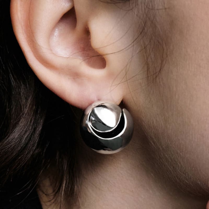 TOU NP024 Artistic Big Ball Earrings