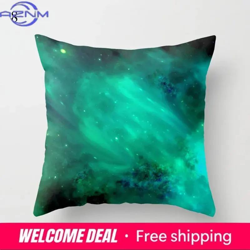 Decorative Sofa Pillowcase Throw Green Collection Cushion Cover Eye Geometric Abstract