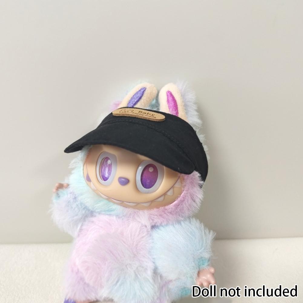 Doll Cap for Dollhouse Miniature 17cm Labubu Color Match Hat Kawaii Cute Doll Accessories Kids Girls Toys