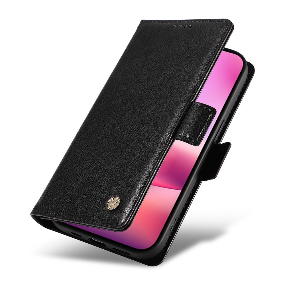 YIKATU YK-007 For iPhone 16 Case Litchi Texture Leather Phone Cover with Wallet Stand