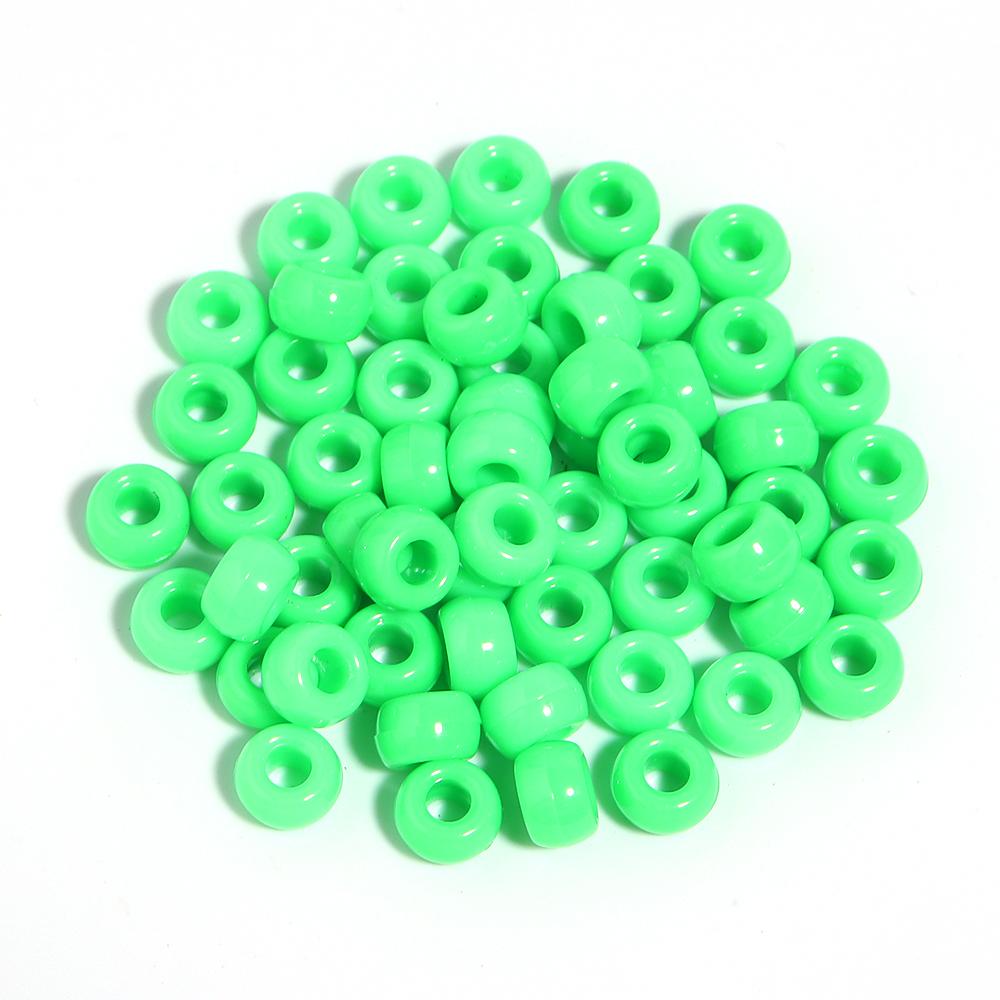200pcs/lot 9mm Mix Color Acrylic Beads 4mm Big Hole Round Loose Beads For Jewelry Making DIY Necklace Bracelet Craft Accessories