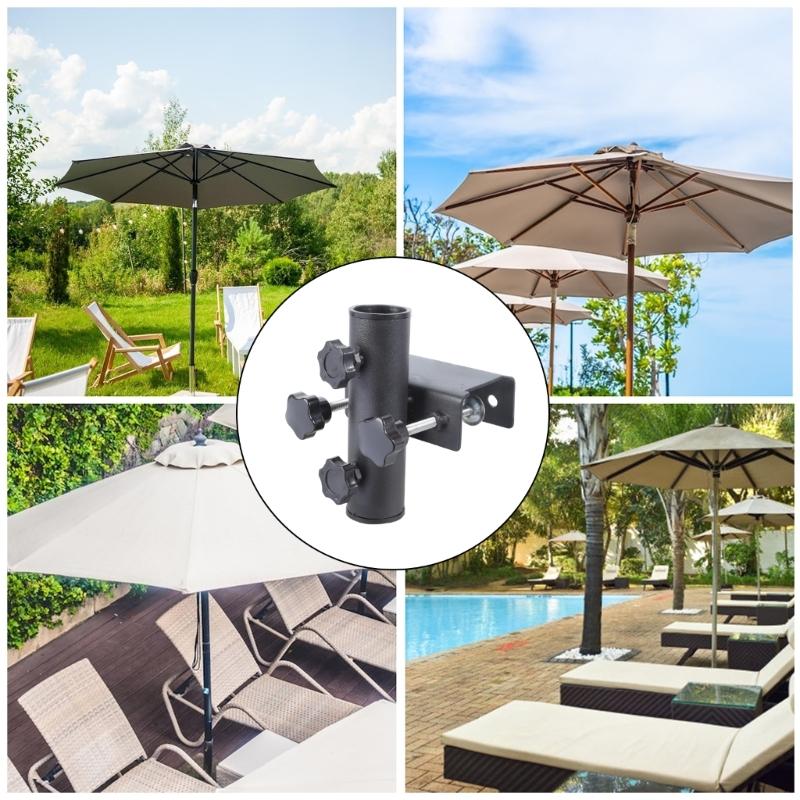 Sturdy Iron Adjustable Balconies Umbrellas Holders Portable Accessory for Outdoor Patios Deck Windproof Designs